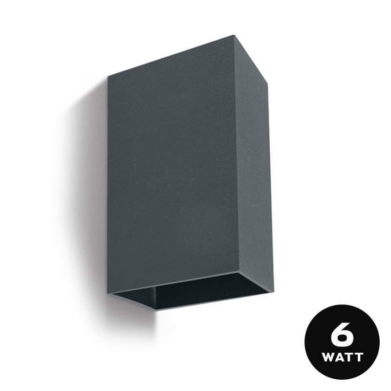 Wall light 6W 400lm 3000K 166mm Garden series 220V IP54 - Anthracite