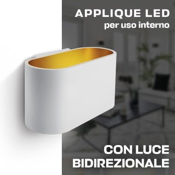 Applique da muro con attacco G9 serie Wall Light 160mm 220V IP20 - Bianca