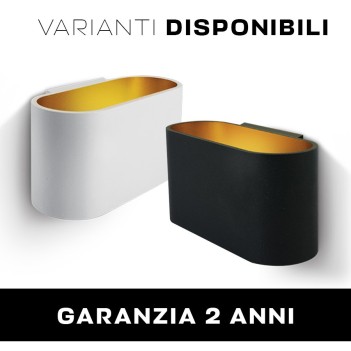 Applique da muro con attacco G9 serie Wall Light 160mm 220V IP20 - Bianca