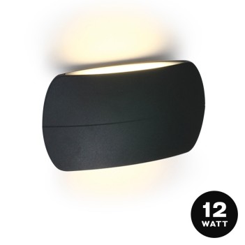 Wall light 12W 840lm 200mm Garden series 220V IP54 Two-way light - Anthracite