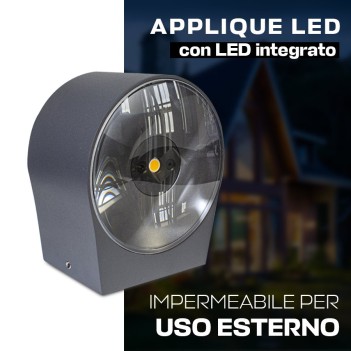 Lampada da esterno da parete 6W impermeabile IP65 - Antracite