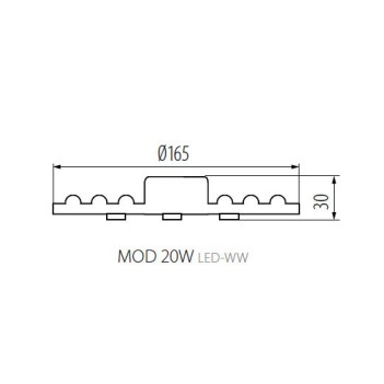 Lampada 20W 1700lm Modulo Led di Sostituzione per Plafoniera da