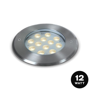 LED immersion spotlight 12W DC 24V for swimming pools and fountains - Recessed