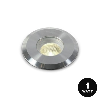 LED immersion spotlight 1W DC 24V D52mm for swimming pools and fountains - Recessed hole 46mm