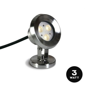 Adjustable 3W DC 24V D102mm immersion LED spotlight for swimming pools and fountains