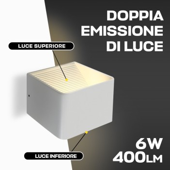 Applique da muro 6W 400lm 100mm Serie Backlight 220V IP20