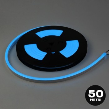 Flexible Led Neon 50mt 350W 12V IP67 - Blue Light Cut 1cm - 120DX-12S Series