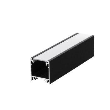 Profilo in alluminio di colore nero LINEA20 per Striscia Led - Kit completo