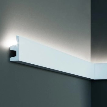 Polystyrene frame for indirect lighting KL115 of 100 cm - Wall installation en