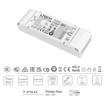 Alimentatore 12W CC 100-400MA dimmerabile Triac - LTech