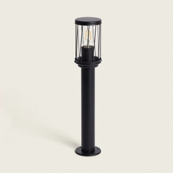 Garden bollard with E27 socket Garden series 50cm 220V IP44 - Black en