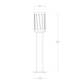 KING LED | Lampione da giardino con attacco E27 serie Garden 50cm 220V