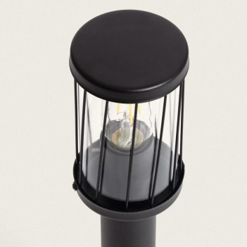 Garden bollard with E27 socket Garden series 50cm 220V IP44 - Black en