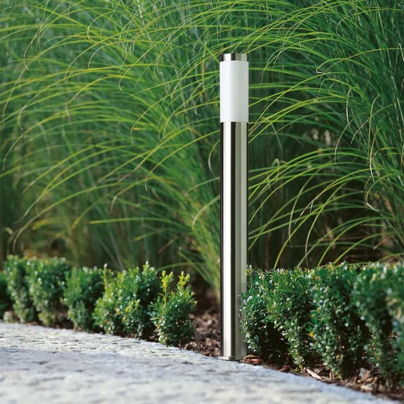 Garden bollard with E27 Philips socket 80cm 220V IP44 - Anodised