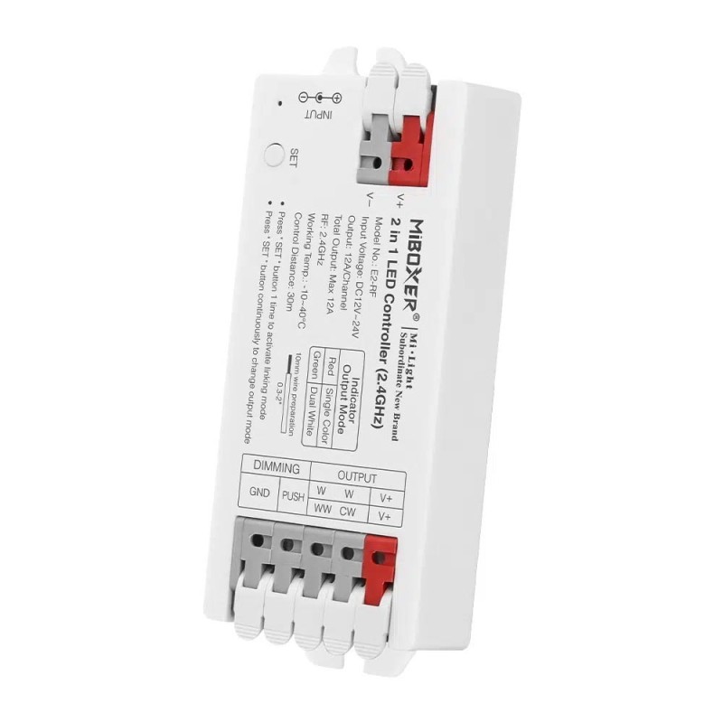 MiBoxer Mi Light E2-RF+ RF receiver for single-colour and CCT Dual White Led