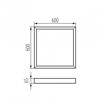 Cornice Bianco Installazione a Plafon per Pannello 60x60 su