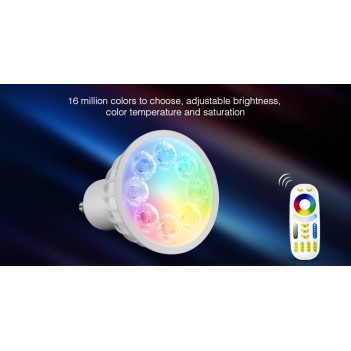 MiBoxer Mi-Light Faretto Led GU10 4W RGB+CCT RF FUT103 su