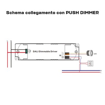 Alimentatore 15W CC 100-700mA DALI2 Collegamento NFC DALI e