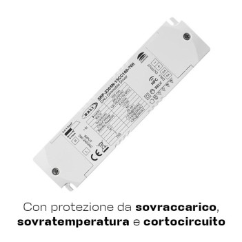 Alimentatore 15W CC 100-700mA DALI2 Collegamento NFC DALI e