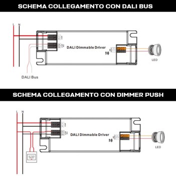 Alimentatore 45W CC 500-1400mA DALI2 Collegamento NFC DALI