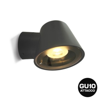 Wall-mounted fixture with GU10 socket, Garden series, 220V, IP65 - Anthracite en