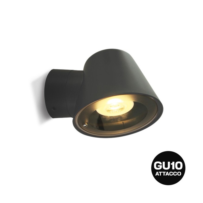 Wall-mounted fixture with GU10 socket, Garden series, 220V, IP65 - Anthracite en