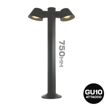 Paletto da giardino con attacco GU10 serie Garden 75cm 220V