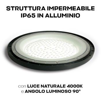 Campana UFO 100W 10000lm 4000K 90° IP65 - High Bay su