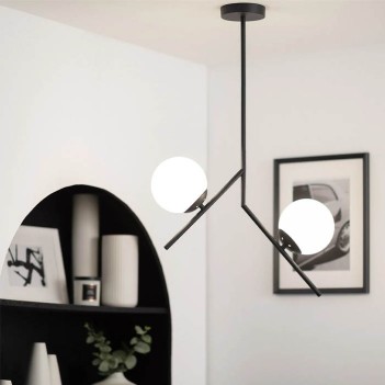 Lampada a sospensione con attacco E27 Serie Glass - 2 punti luce