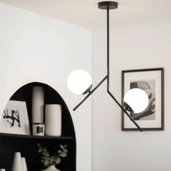 Suspension Lamp with E27 Fitting Glass Series - 2 Light Points en