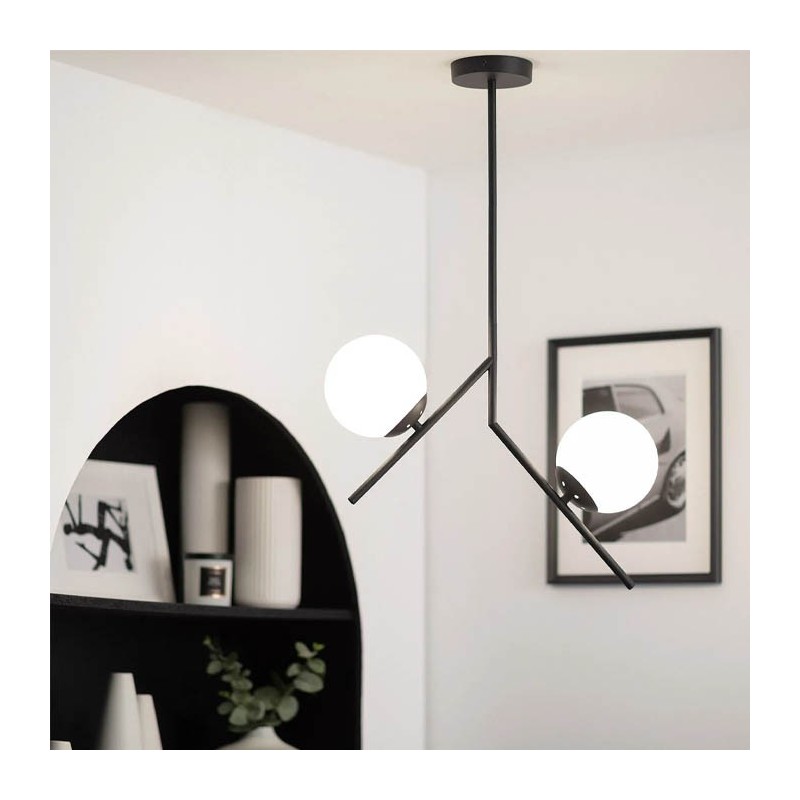 Suspension Lamp with E27 Fitting Glass Series - 2 Light Points en