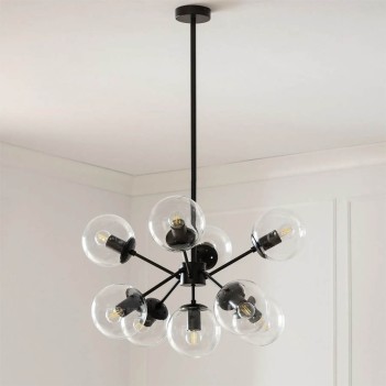 Pendant Lamp with E27 Fitting Glass Series - 9 Light Points en