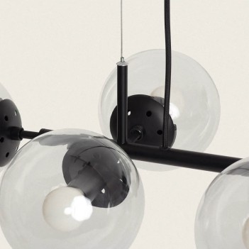 Pendant Lamp with E27 Fitting Glass Series - 9 Light Points en