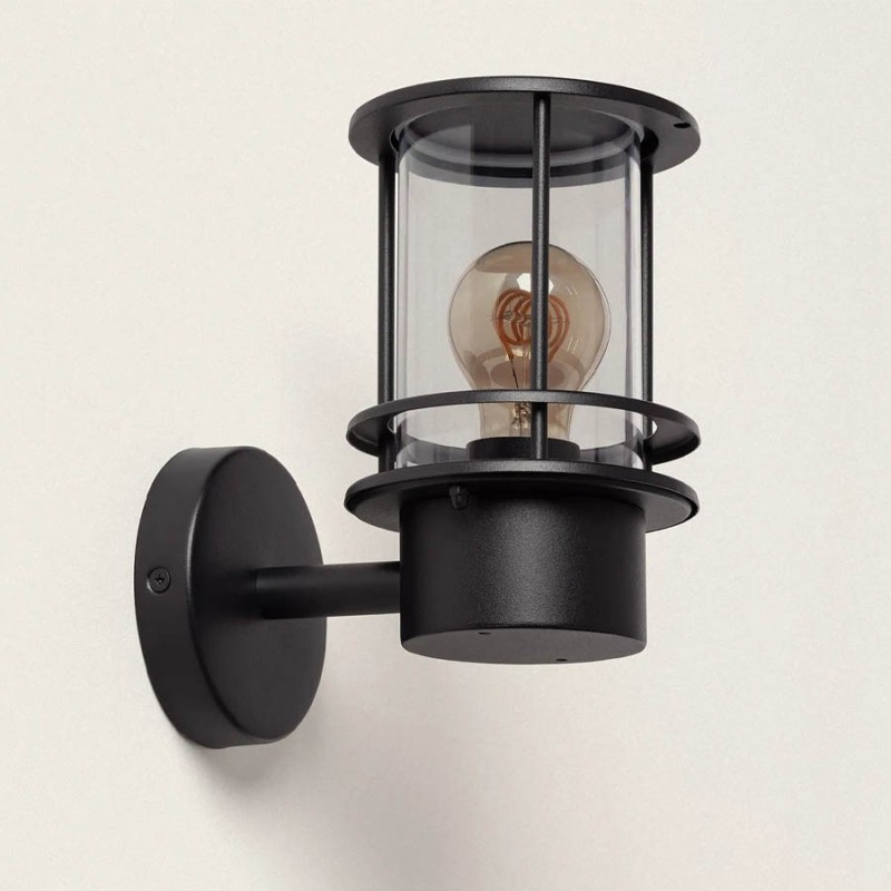 Wall-mounted sconce with E27 socket, Garden series - Black IP44