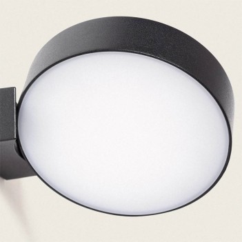 Wall-mounted sconce 9W 220V, Garden series - Black, adjustable, IP54, 3000K.