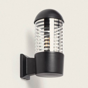 Wall-mounted sconce with E27 socket, Garden series - Black, IP65