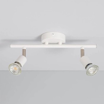Ceiling Lamp with GU10 Socket Oasis Series White - 2 Light Points