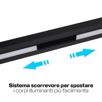 Lampada Led Linear Light 24W 1380lm RGB+CCT 600mm ZigBee + RF Smart Nero per Binario 48V MiBoxer