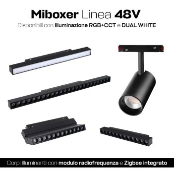 48V MiBoxer Mini Surface or Suspension Rail - Black 2 m