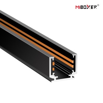 48V MiBoxer Mini Surface or Suspension Rail - Black 2 m