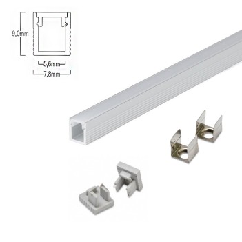 Profilo in Alluminio UltraSlim 5mm L063 per Striscia Led da 2 metri