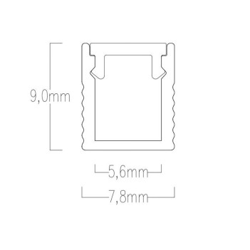 PROFILO ALLUMINIO 1MT L063 SUPERSLIM 5MM + COVER + GANCI + TAPPI COD 2692 en