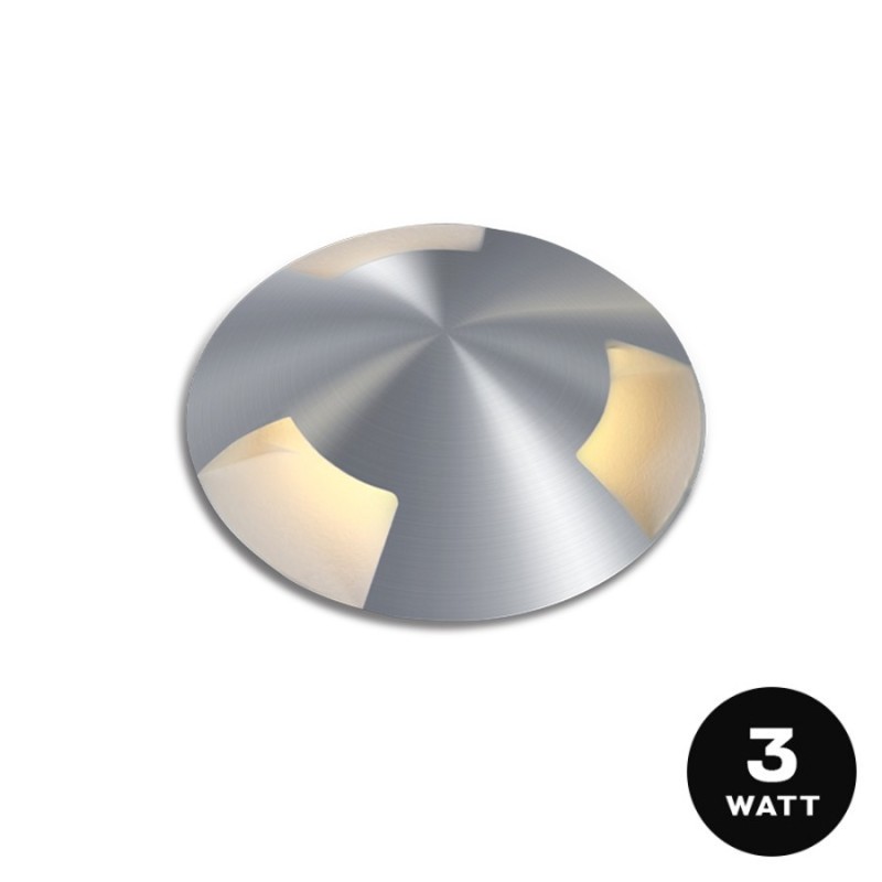 3W 80lm 24V Inground Inground Series IP67 - 3 Light Round Hole 52mm en