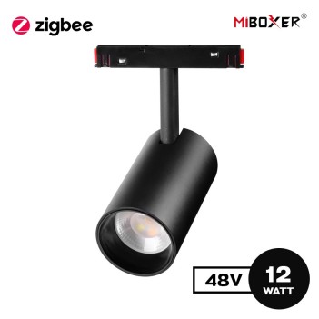 Led Spot Light 12W 1100lm DualWhite CCT D60 ZigBee + RF Smart Black for 48V MiBoxer Track - Model MS2-12B-ZR