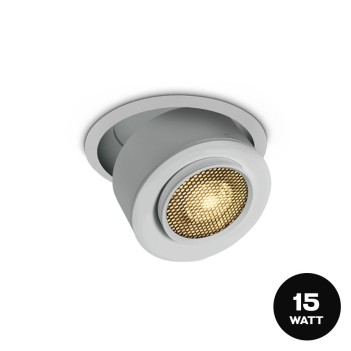 ZOOMABLE SERIES 15W 1500lm Recessed Spotlight Adjustable Light Angle 15D-45D with 98mm Hole Colour White