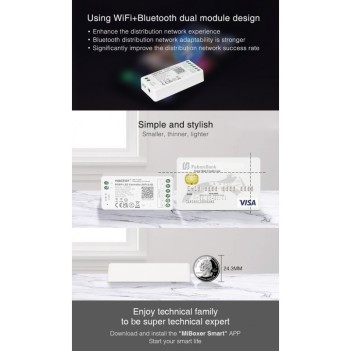 MiBoxer Mi Light FUT037W Ricevitore WiFi e RF per Strip Led