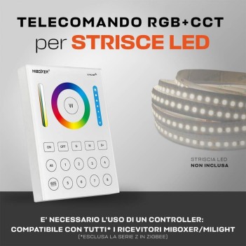 MiBoxer Mi-Light Telecomando da Muro RF RGB+CCT 8 Zone Full Touch B8