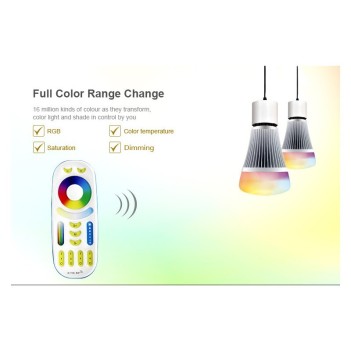 MiBoxer Mi Light Telecomando WiFi RGB+CCT 4 Zone Full Touch FUT092