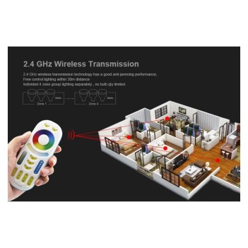 Mi-Light 2. 4-Zone RGB+CCT Remote Controller Wireless Transmission FUT092