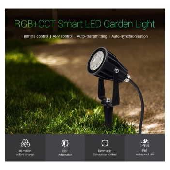 MiBoxer Mi-Light Faretto con picchetto da Giardino 6W RGB+CCT FUTC04